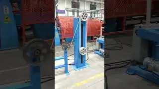 Dual-axis take-up machine + meter counter + cantilever active pay off, with wire storage rack