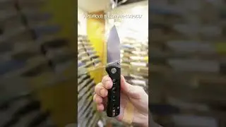 Складной нож QSP Canary Folder stonewash сталь 14C28N, рукоять Black G10