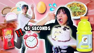 EATING A WHOLE CAKE IN 45 SECONDS