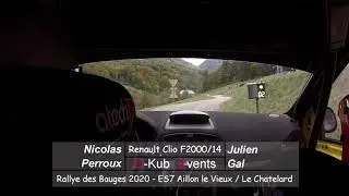 Rallye des Bauges 2020 : Nicolas Perroux - Julien Gal - Renault Clio F2000/14