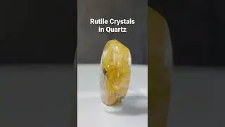 Golden Rutile Crystals in Quartz from Brazil - Rutilated Quartz