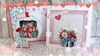 Frosted Florals Winter and Valentine's Cards