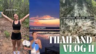 Thailand #2 Sunsets, half moon party, naar de jungle, noodles & naar Ao Nang 🌞🍜