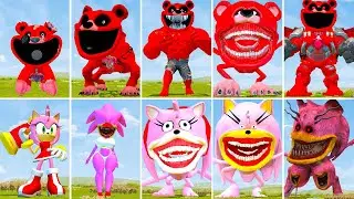 ALL NEW POPPY PLAYTIME VS BEAR TAPES VS ALL NEW FAMILY SONIC PINK VS SHADOW PINK TAPES in GARRYS MOD