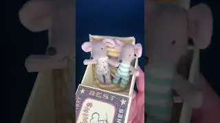 Mini Matchbox Twin Mice Toy Collectibles by Maileg
