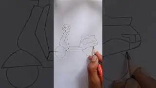 Easy scooter drawing #shorts #drawing