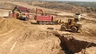 Site working with different equipments. The civil engineer pk.