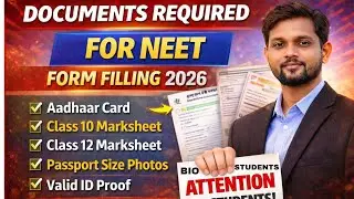 List of Documents required for NEET 2026 Application form Filling | NEET Application Form Documents