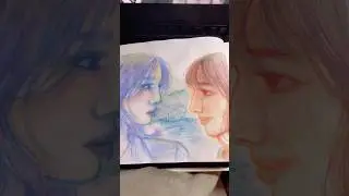do you guys enjoy seeing my art process? #art #traditionalart #watercolorpencils #multimediaart
