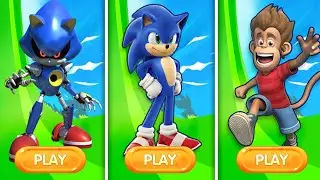 Sonic Dash - Movie Sonic Vs Bongo Vs Metal Sonic Vs All Boss Zazz Egman-All characters unlocked 