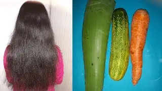 Grow hair fast, long and thick with cucumber,carrot and aloe vera hair mask. Hair care at home