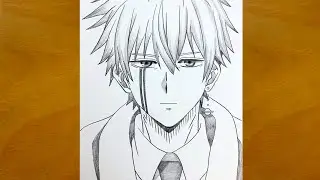 Anime sketch | How to Draw Lance Crown from Mashle Magic and Muscles | step by step | draw anime