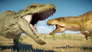 BATTLE ROYALE BETWEEN CARNIVORES vs HERBIVORES DINOSAURS THE ULTIMATE FIGHT - JWE2