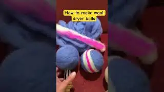 How to make wool dryer balls. Step by step process explained in less than a minute #dryerballs #wool