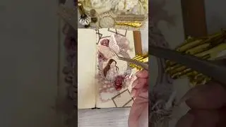ASMR Journal with me Mixed Media Art Journal Spread #scrapbooking #creativejournaling #journalideas