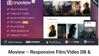 Moview &ndash; Responsive Film/Video DB & Review Theme