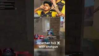 Jonathan 1v3 with shotgun ☠️ #shortsfeed #trendingshorts #bgmihighlights #jonathangaming