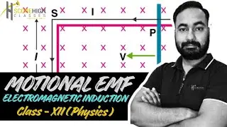 Motional electromotive force class 12th Physics Electromagnetic Induction CBSE RBSE JEE NEET 