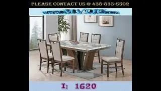 7 piece dining set, modern furniture dining round dinette set, glass top dinette tables, mvqc