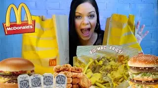 McDonald's Mukbang! Big Mac Fries, Big Mac, Nuggets, Cheeseburger🍔 #McDonalds #food #mukbang