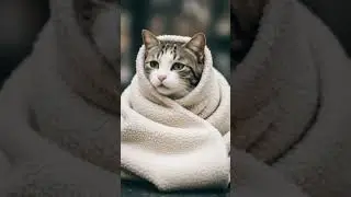 #DreamScreenAI cute cat ko tand lgti hui #ytshort #cat #cold #weather