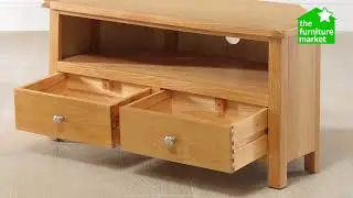 York Oak Corner TV Unit Stand