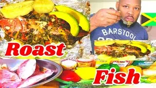How to make jamaican Roast fish stuffed with callaloo oven style