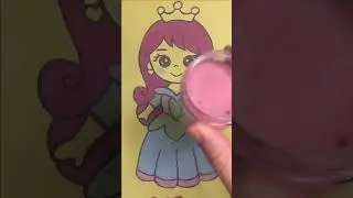 🎨 Drawing a Cute Princess with Magic Sand | Mesmerizing Short DIY