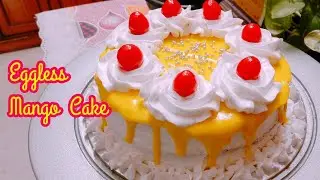 Eggless Mango Cake | Eggless Mango Cake 1 pound | Eggless Mango Glaze cake |