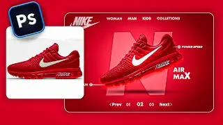 Designing a Stylish Shoe Poster in Photoshop | Photoshop tutorial