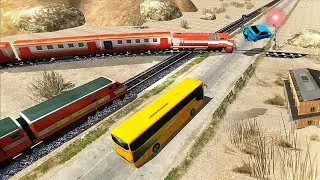 Train vs Bus Racing Video Game | Train Game | Gadi Game | Bus Game #2