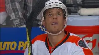 Chiasson gets game misconduct for spearing Cousins. Flyers vs Flames