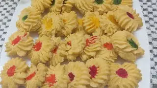 অরেঞ্জ পাইপিং বাটার কুকিজ।। orange  butter cooking.