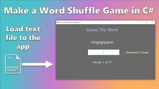 C# Project - How to Make a Word Shuffle game in windows forms and visual studio