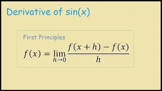 Derivative of Sin(x) from first principles