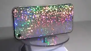 Silver Rainbow Glitter iPhone 4/4S/4G decal sticker skin wrap