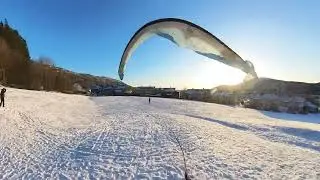 Bergen Ulriken, Montana, 16.2.2025, Landing 2, 16:28, Enzo 3, Paragliding, Soaring, Norge, Norway