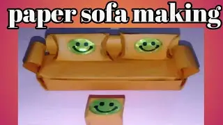 paper sofa making tutorial/miniature paper crafts/