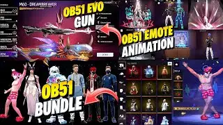 OB51 ALL LEGENDARY COLLECTION REVIEW | OB51 EMOTE ARRIVAL ANIMATION | FF X DIGIMON | OB51 UPDATE FF