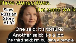 Learn Russian with a Wise Story | The Three Stonecutters (A1-A2)