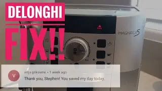 Delonghi Magnifica Red Triangle Alert won&rsquo;t turn on