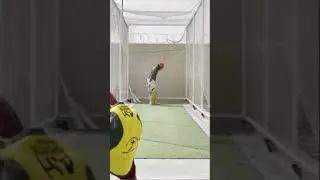 Pakistani all rounder Faheem Ashraf batting practice