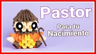 🐑 PASTORICITO 🧔🏻 para tu NACIMIENTO de Origami 3D 🎄
