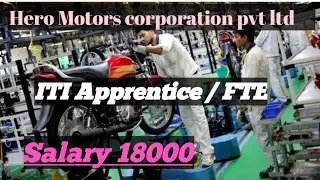 Hero Motocorp Campus Placement 2024 | Freshers | Apprentice & FTE | ITI Pass | July 2024 |