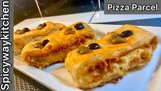 Pizza Parcel| Pizza Parcel Without Oven Recipe | Pizza Parcel Recipe | Chicken Pizza Parcel Recipe