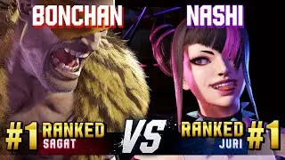 SF6 ▰ BONCHAN (#1 Ranked Sagat) vs NASHI (#1 Ranked Juri) ▰ High Level Gameplay