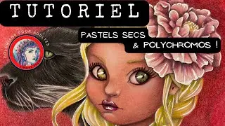 [ Tutoriel ] Coloriage avec des PASTELS secs et les Polychromos❣️ Coloriage pour adultes ❣️