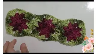 🌻 BASE DE FLOR RASTEIRA PARA TAPETE- PASSO A PASSO