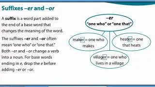 suffix -er and -or