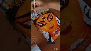 Jagat Janani Durga #art #painting #acrylicpainting #watercolor #viral #fabric #durga #shorts